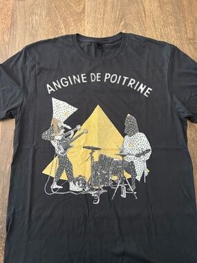 Angine De Poitrine Graphic Band Tee - Black L
